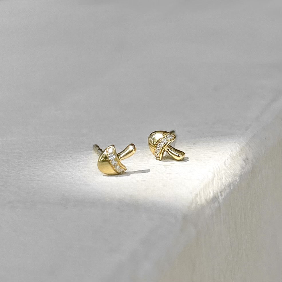 Magic Diamond Mushroom Earring