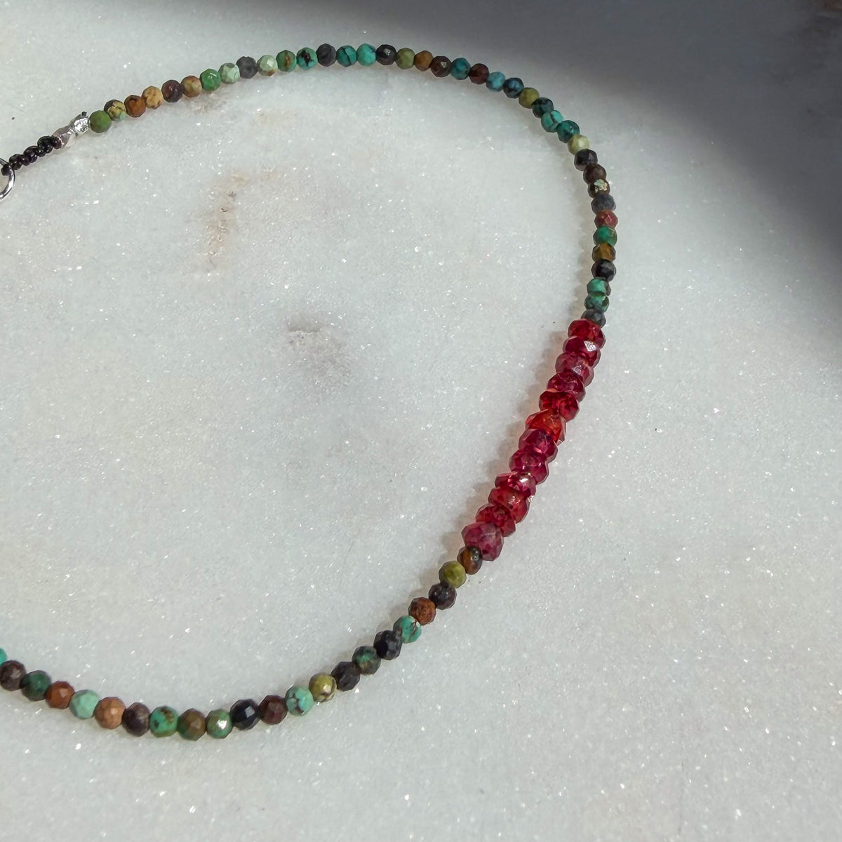 Sonoran Sunrise, Chrysocolla & Sapphire Bracelet