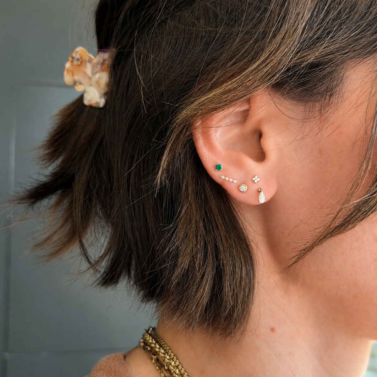 Journey Home, Diamond Bar Earring
