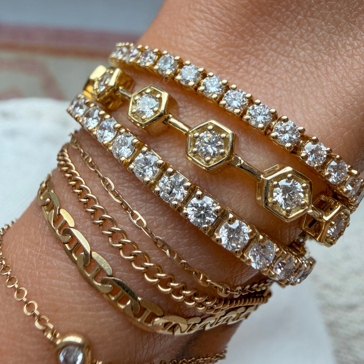 Classic Carats, 4.04cttw Lab Grown Diamond Tennis Bracelet