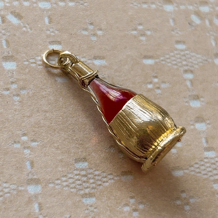 Vintage Wine Bottle Charm