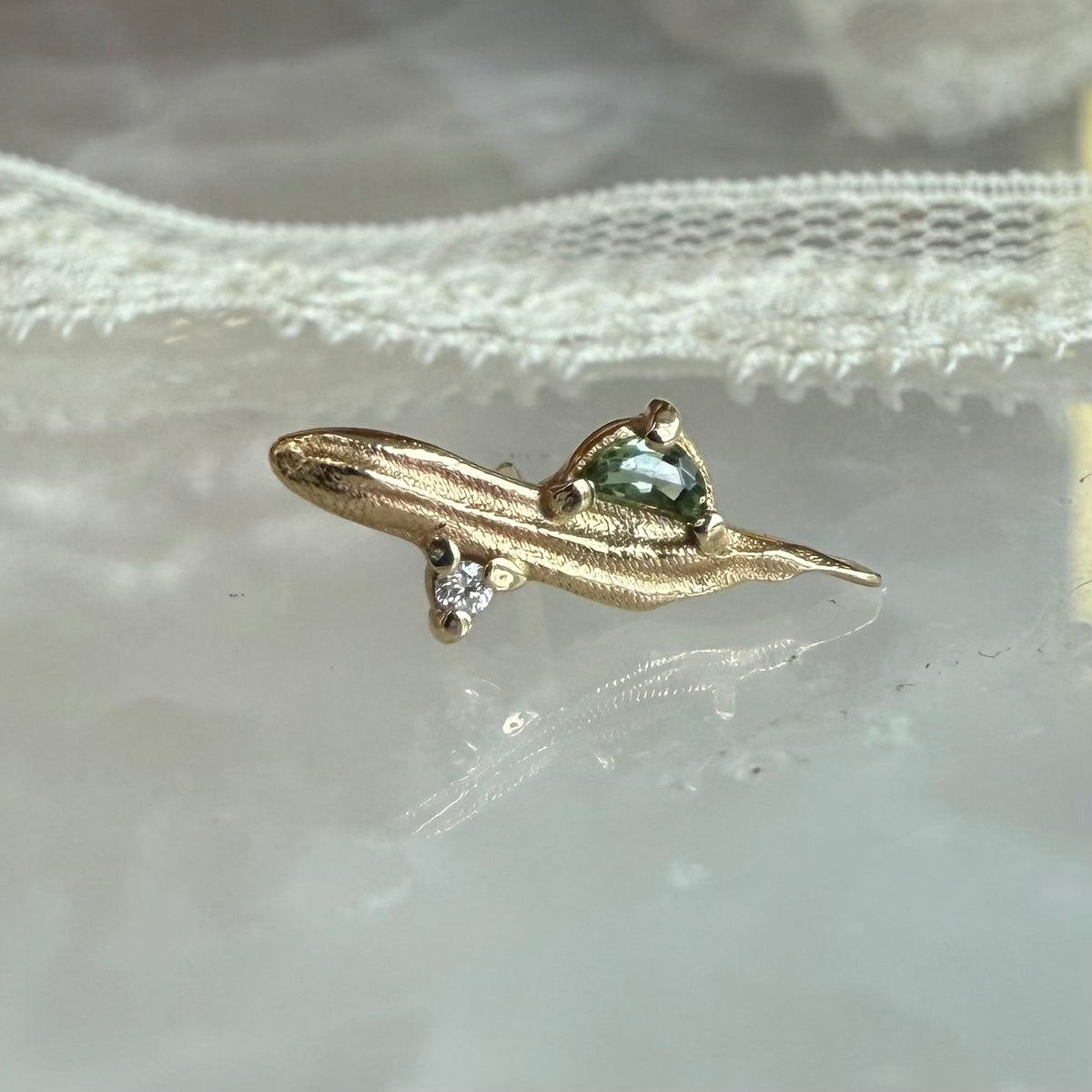 Cypress, Teal Tourmaline Earring