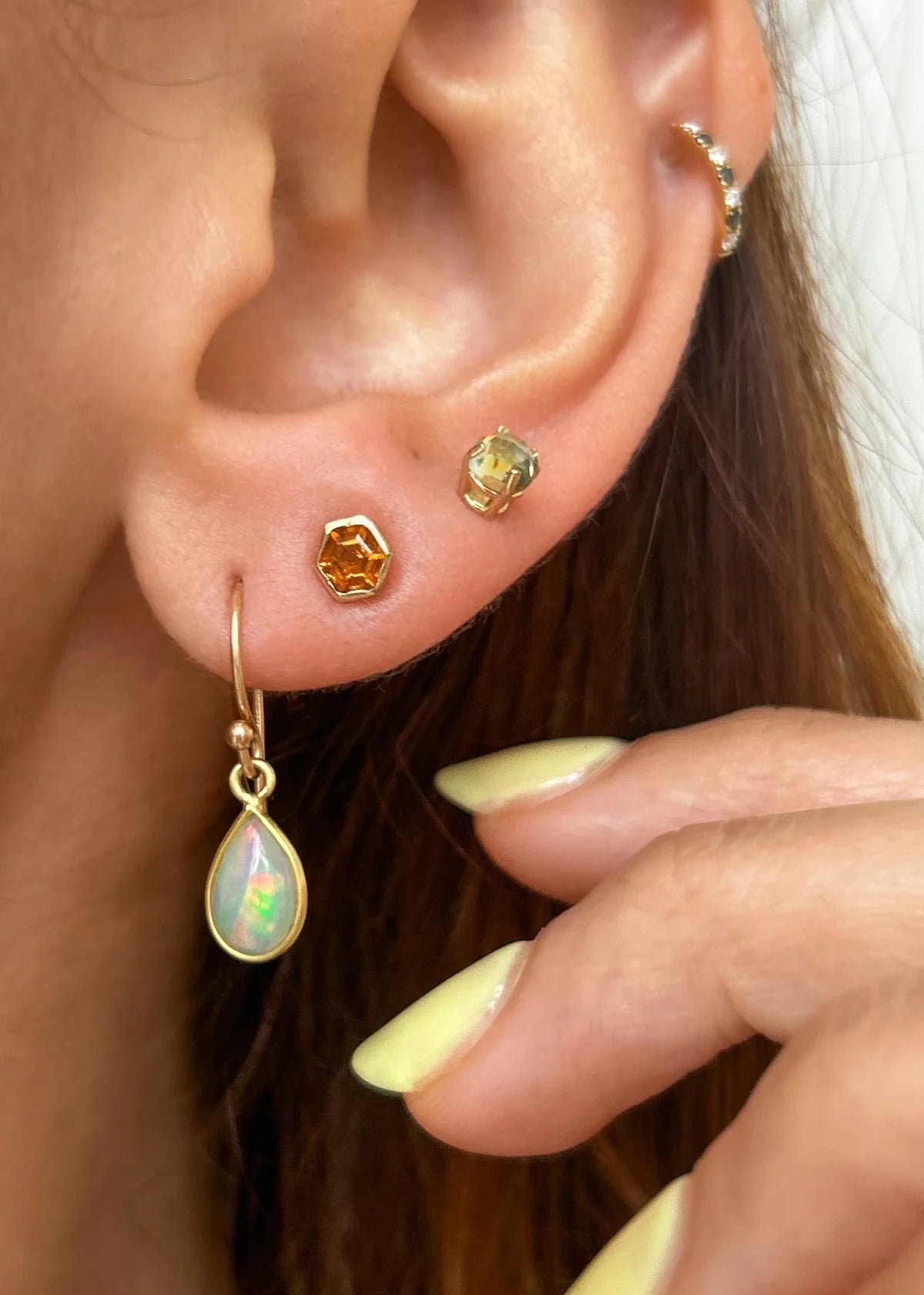 Essien, Spessartine Garnet Earring