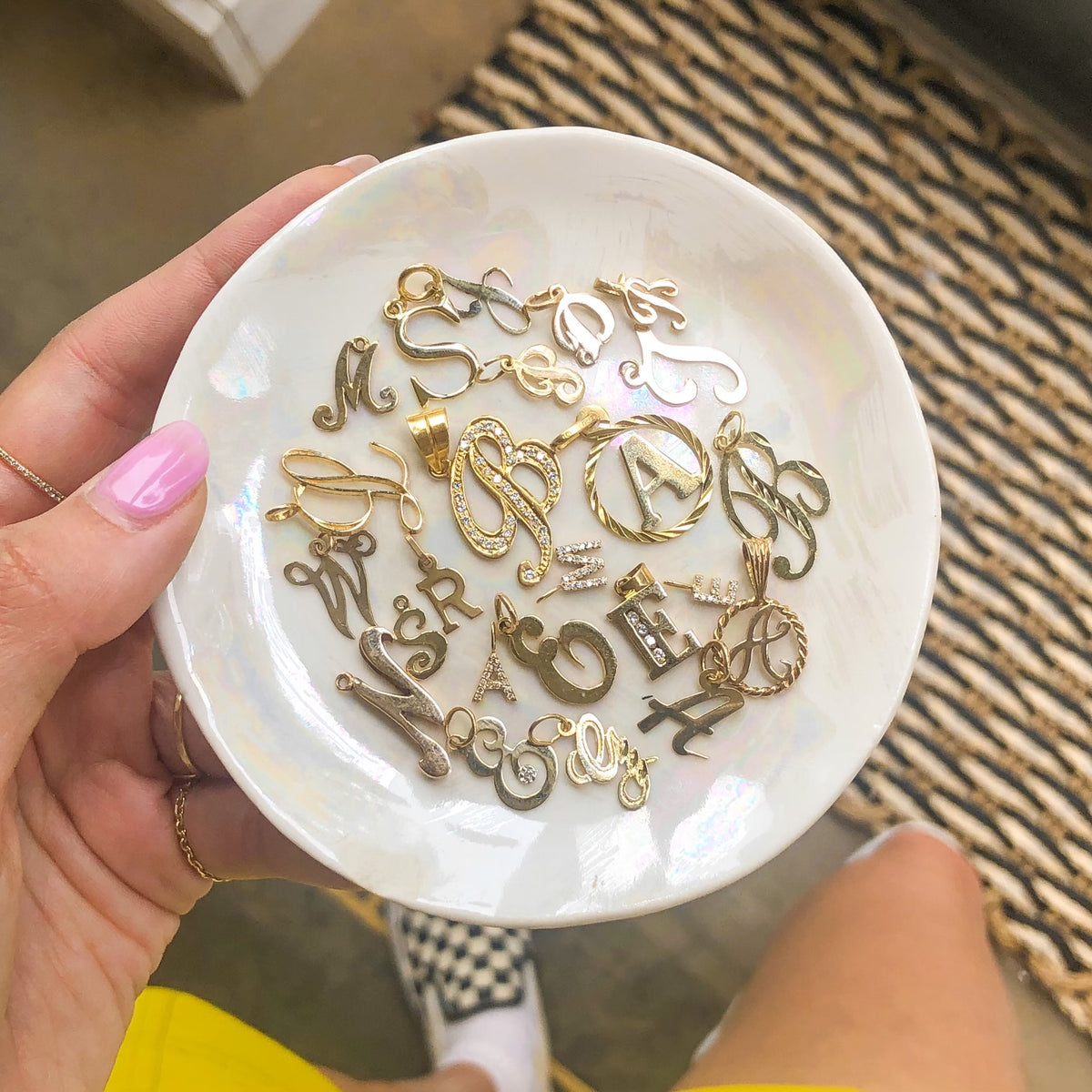 Vintage Letter Charms