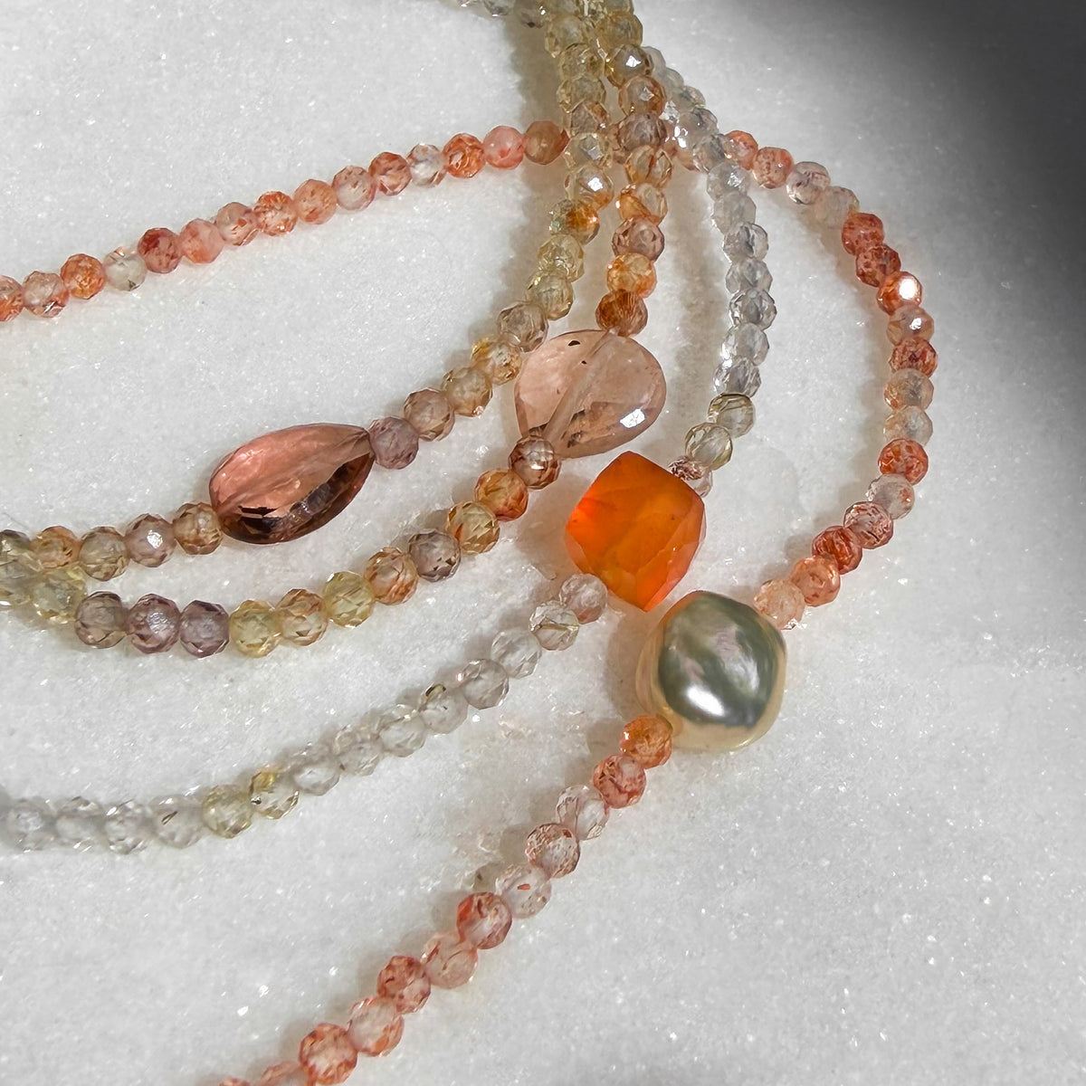 Fanta, Rutilated Quartz & Carnelian Bracelet