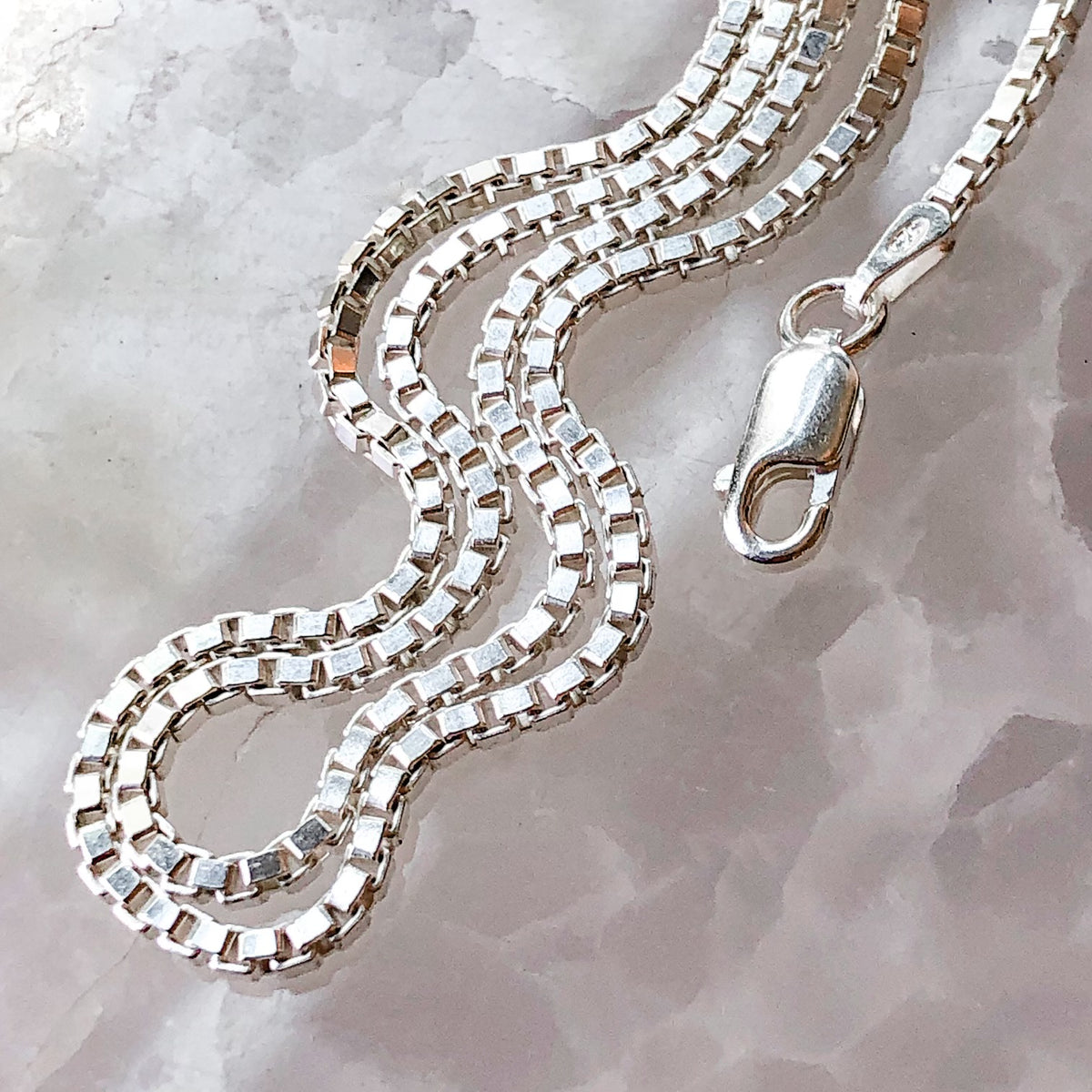 Oslo, Sterling Silver Diamond Cut Box Chain