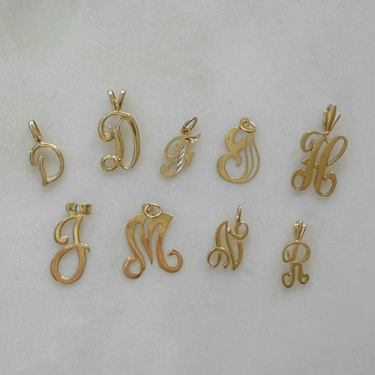 Vintage Letter Charm
