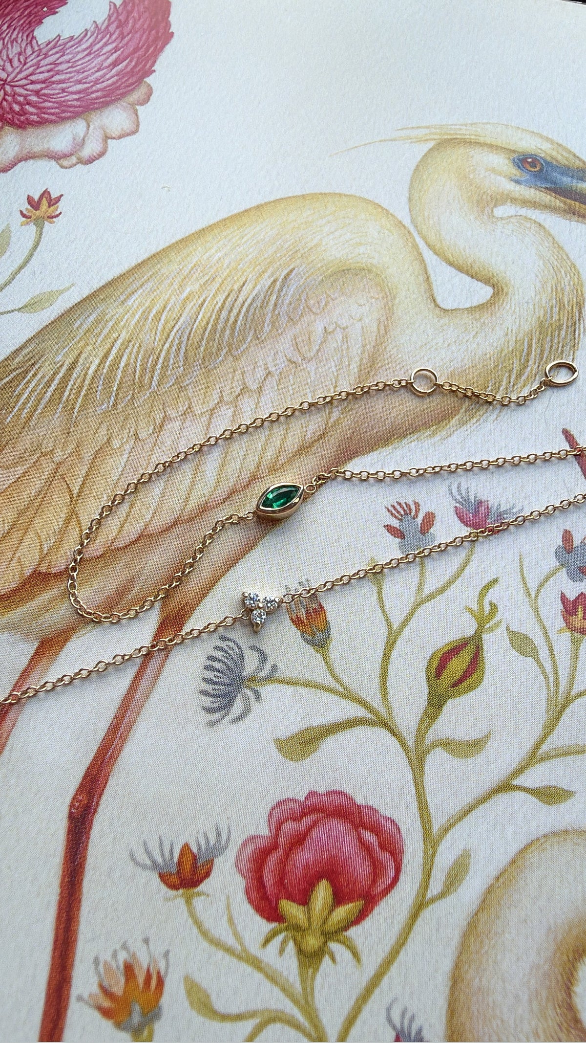 The Three of Us, Dainty Diamond Trio Bracelet