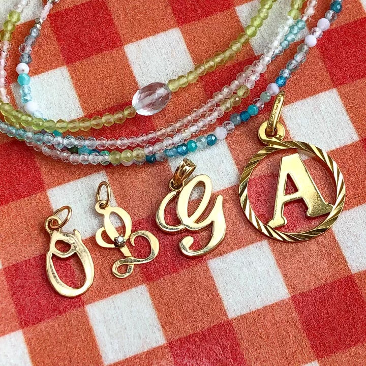 Vintage Letter Charms