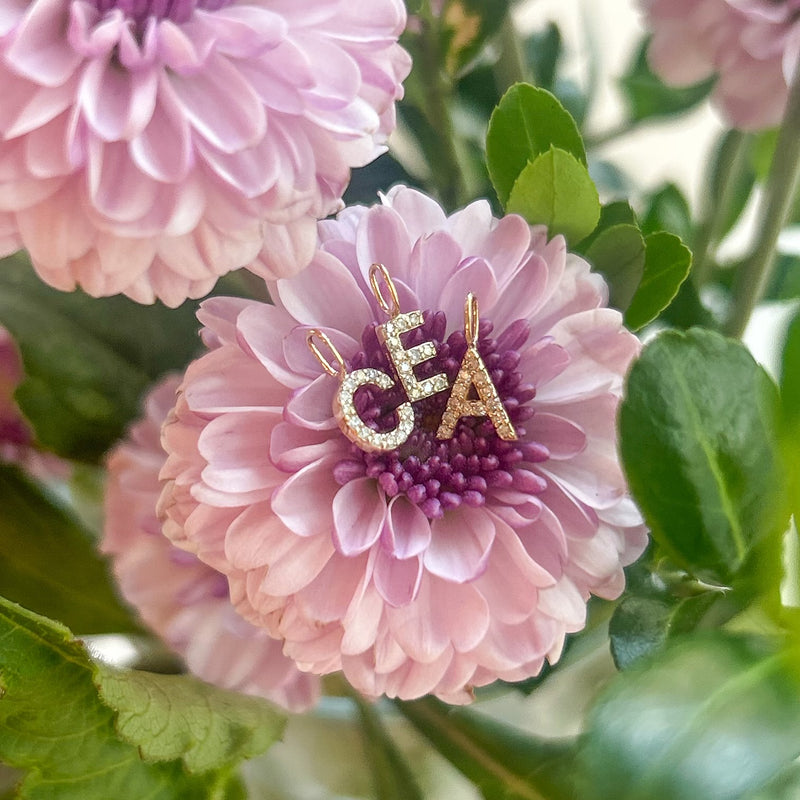 Mini Diamond Initial Charm