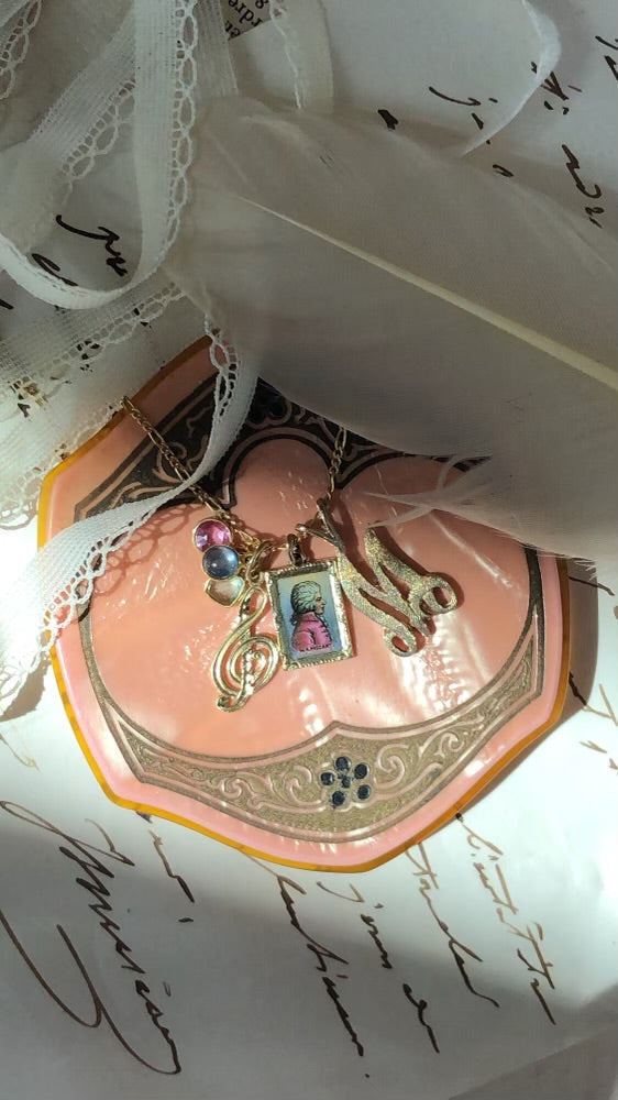Mini Mo, Vintage Mozart Portrait Charm