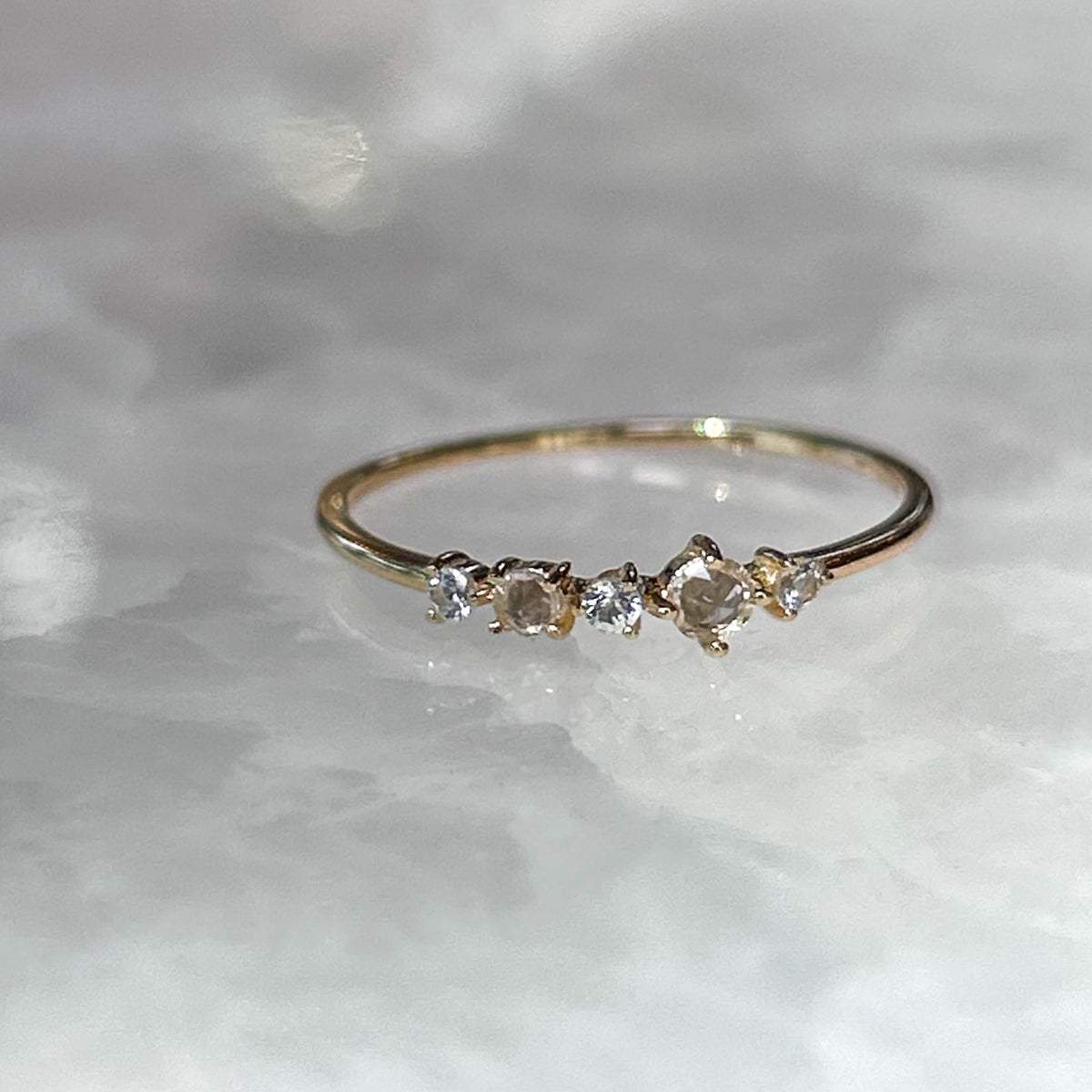Presley, Rose Cut Sapphire Stack Ring