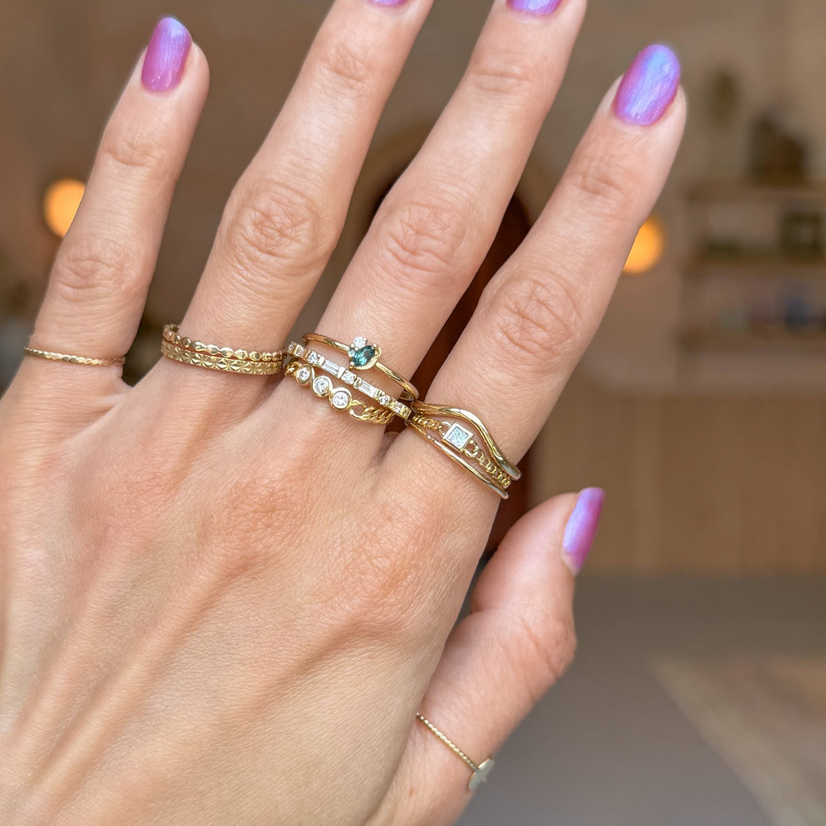 Jane, Lab Grown Diamond Chain Ring