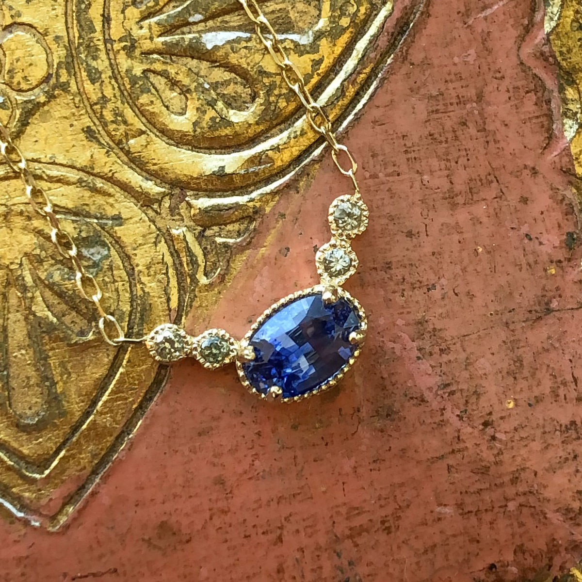 Sapphire Ceylon Dew Necklace