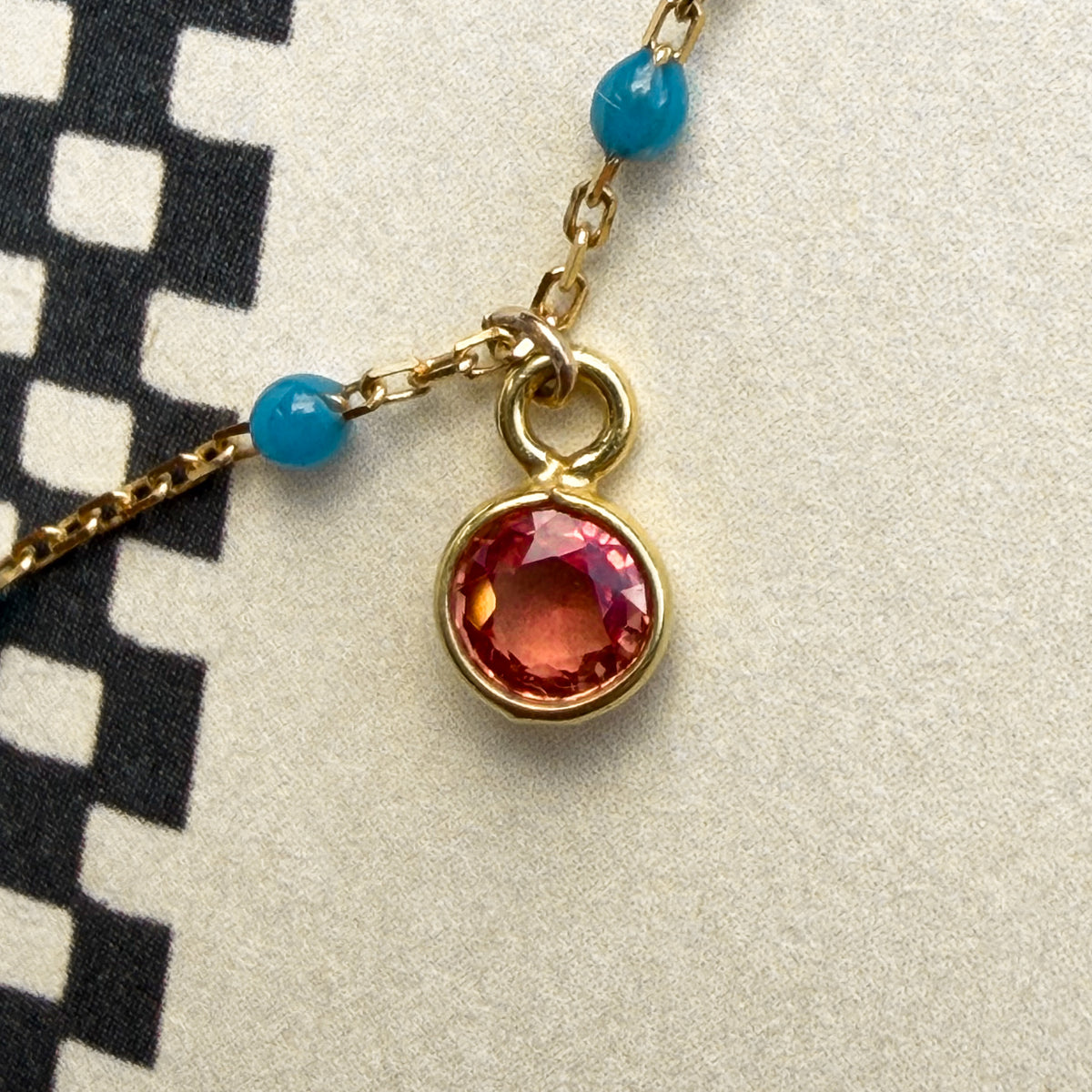 Tangerine Dream, Adjustable Sapphire Charm Drop Bracelet