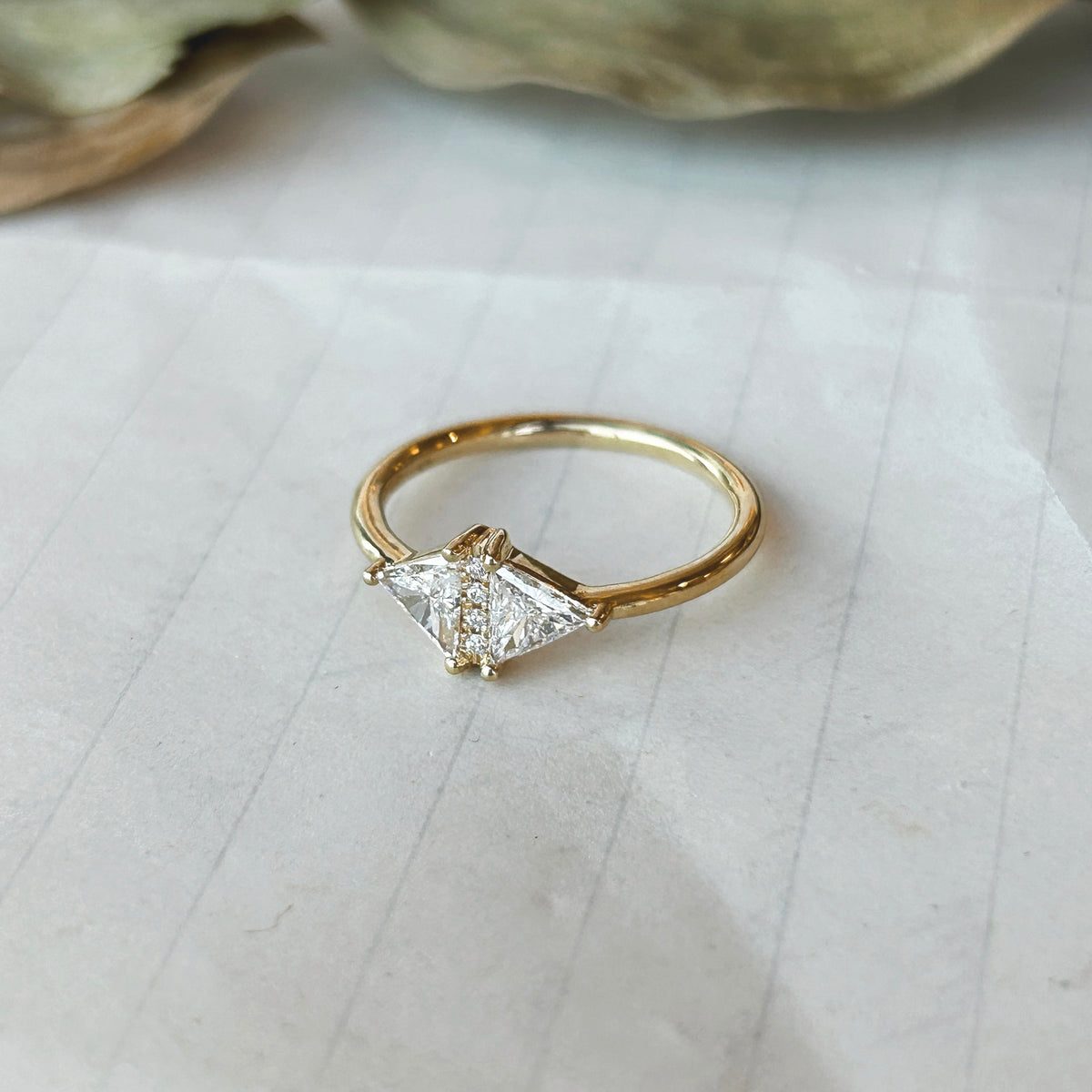Art Deco Diamond Triangle Ring