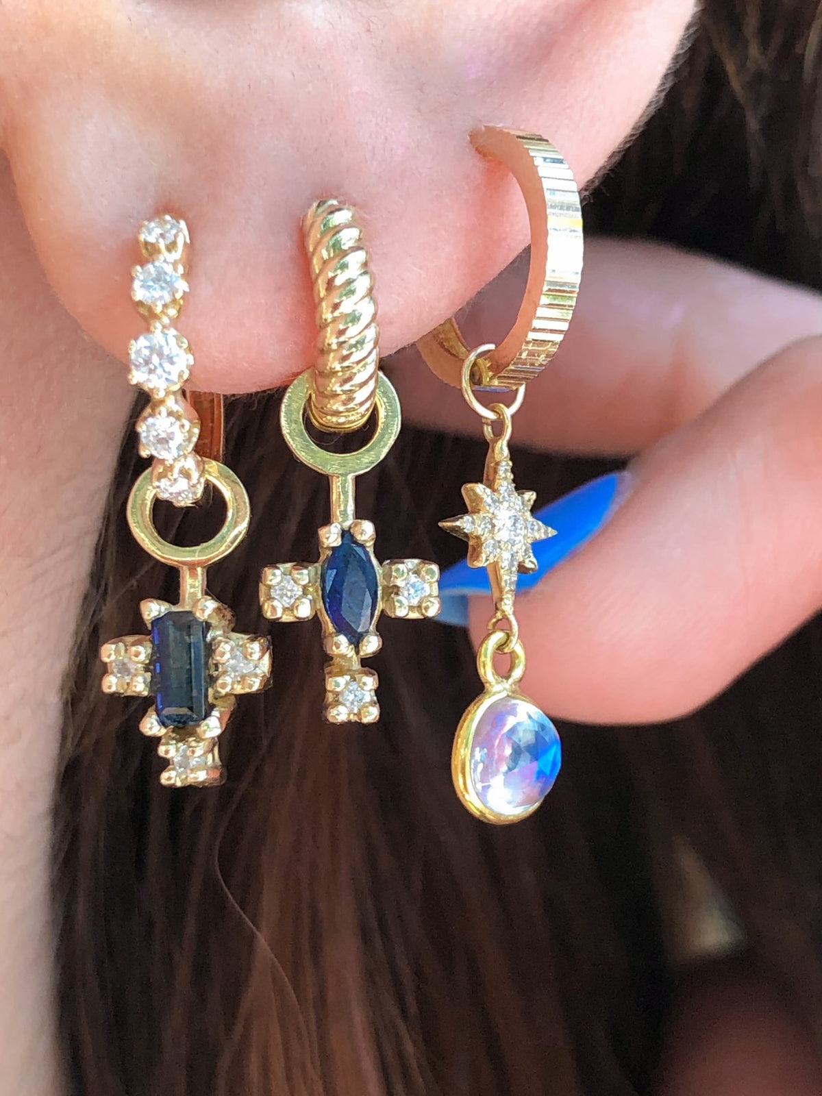 Espíritu, Sapphire &amp; Diamond Earring Charm