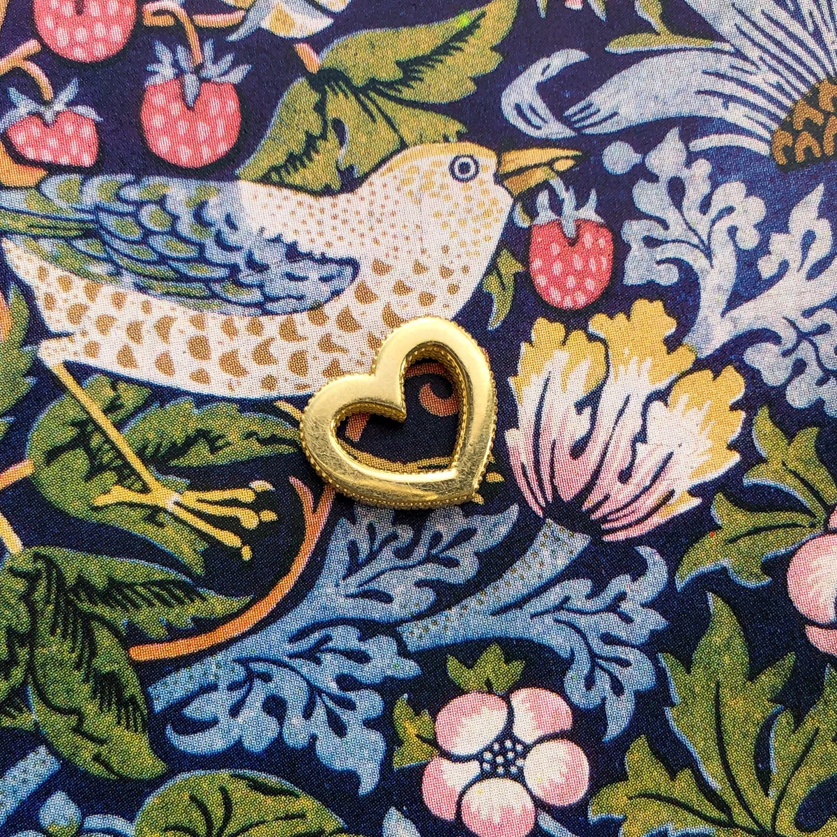 Sweetheart, Vintage Millgrain Heart Charm