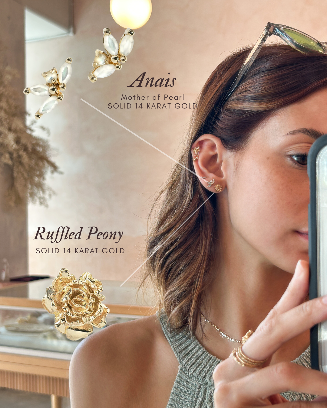 Anais, Mother of Pearl Earring