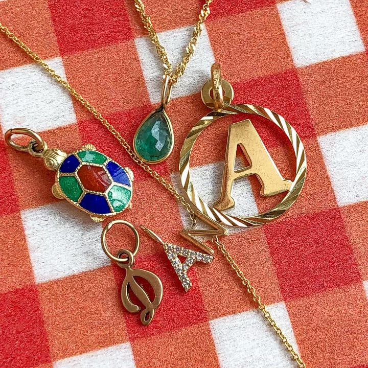 Vintage Letter Charms