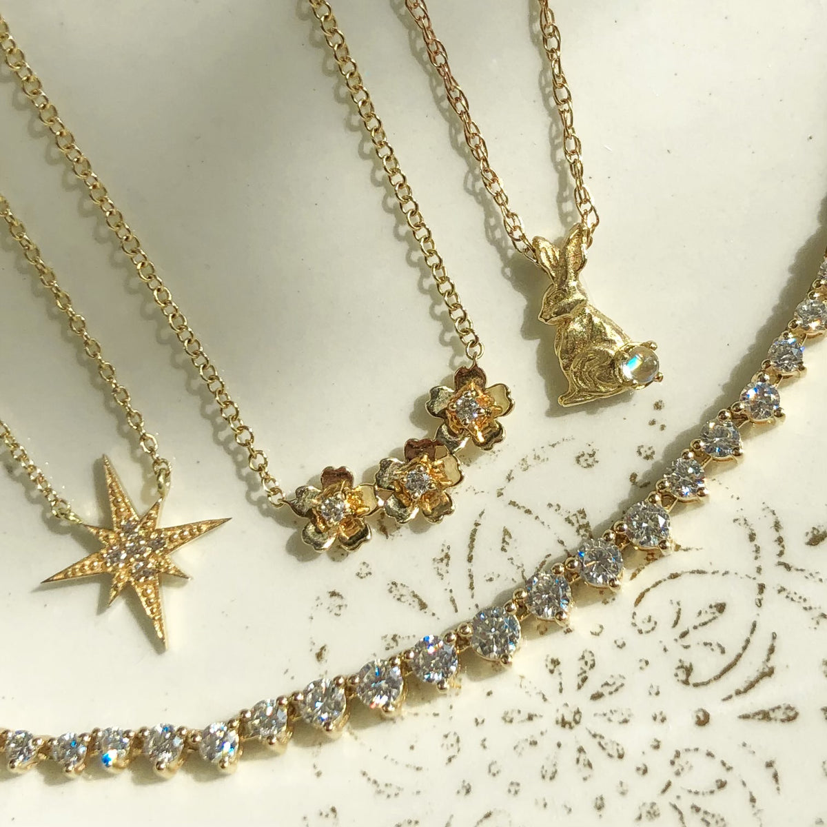 Cherry Blossom, Diamond Necklace (Final Sale)