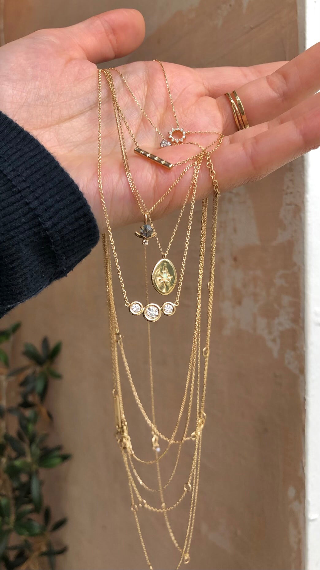 Lindsay, Dainty Diamond Halo Necklace