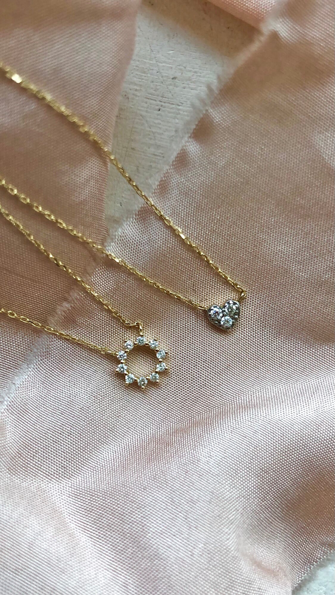 Lindsay, Dainty Diamond Halo Necklace