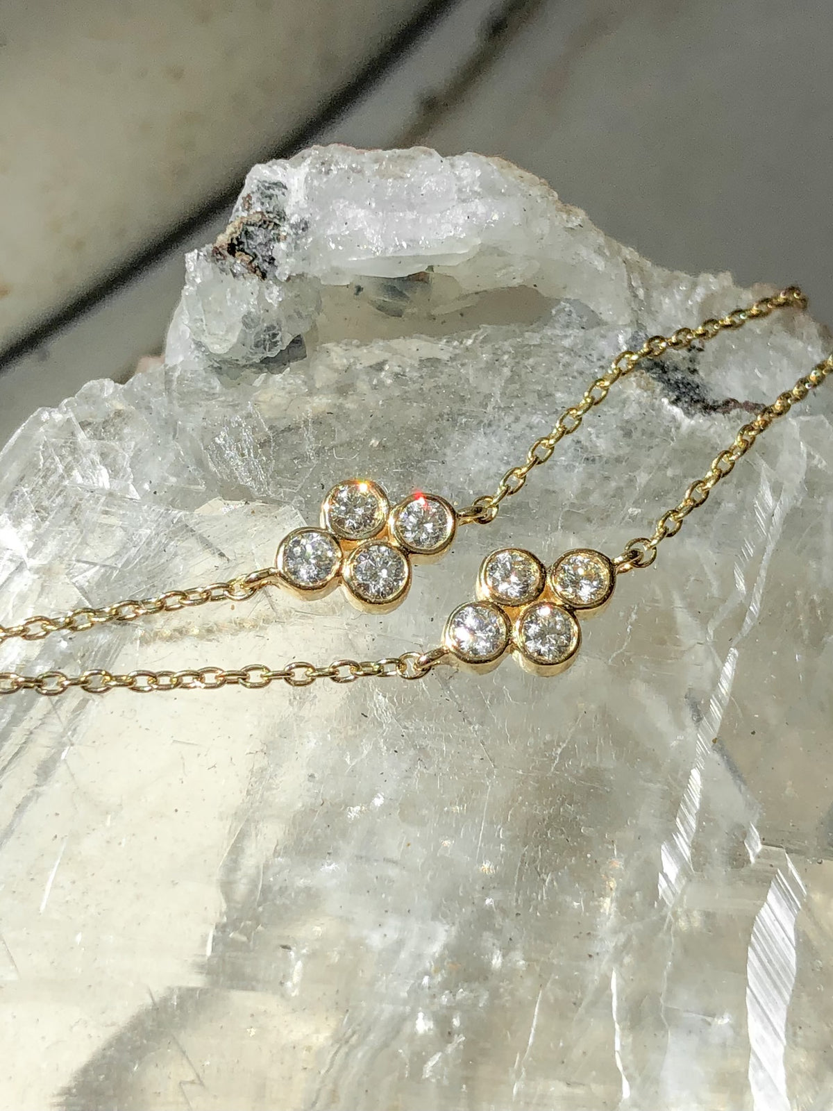 Dainty Diamond Quad Bracelet