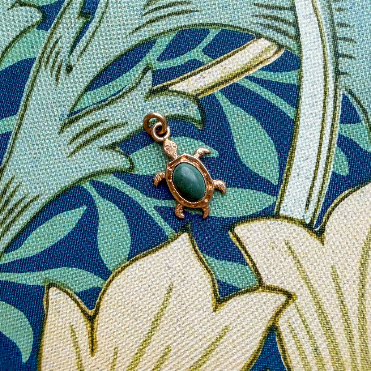 Wherever the Tide Takes Me, Vintage Jade Turtle Charm