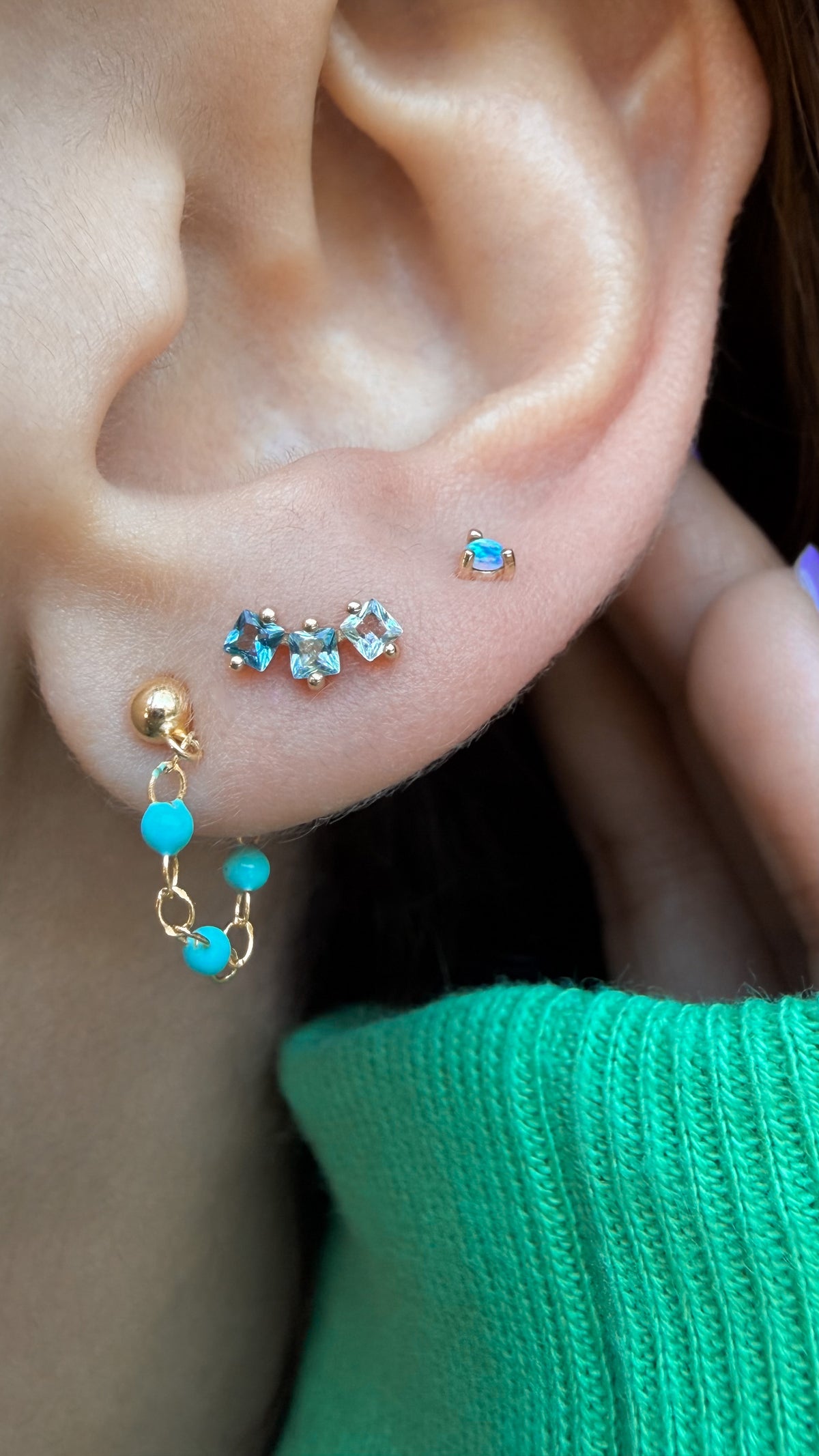Kailani, Blue Topaz Earring