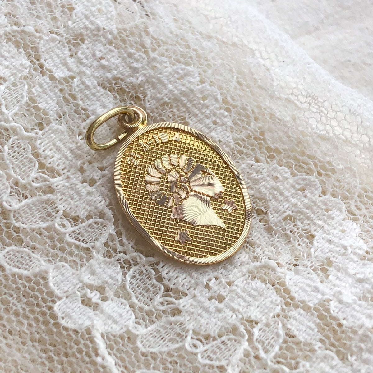 Vintage Oval Aries Medallion