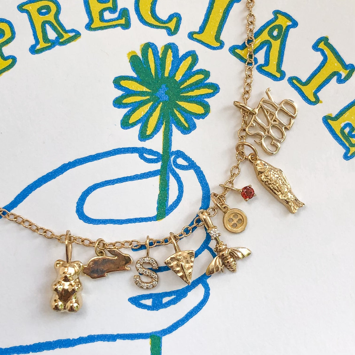Dewdrop, Tiny Prong Set Birthstone Charm