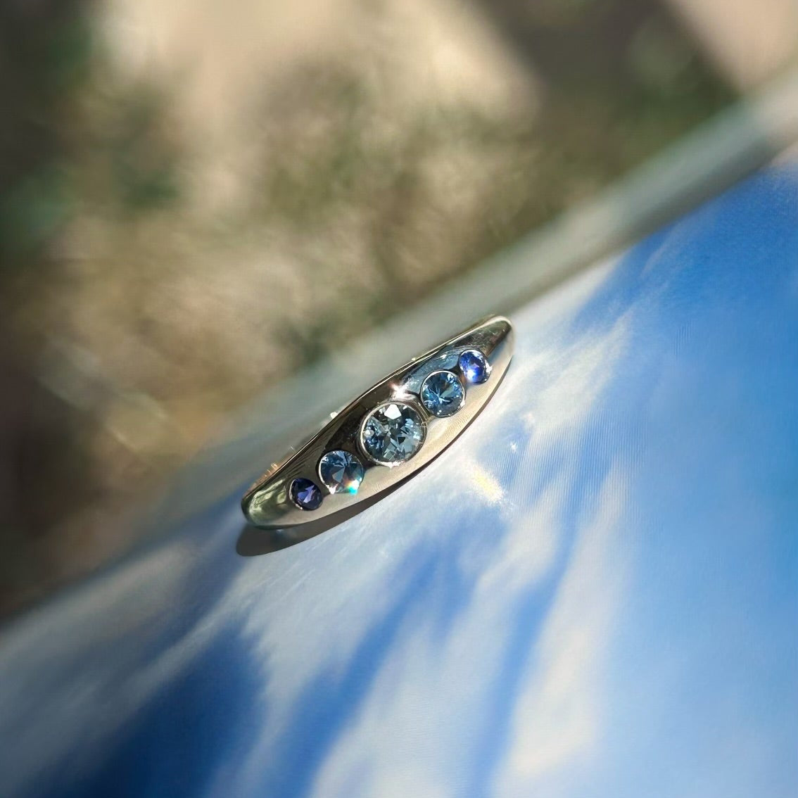 Tidal Ember, Ombré Sapphire Gypsy Band