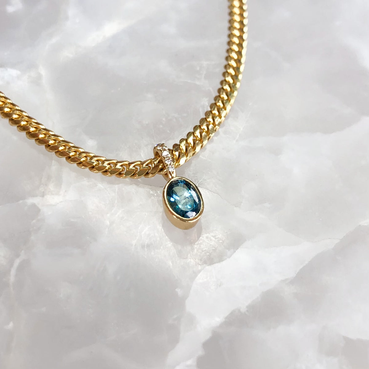 Inez, Parti Sapphire Necklace