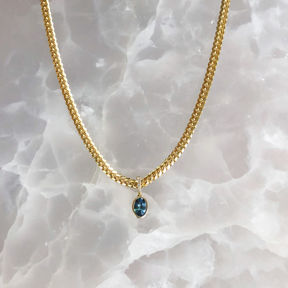 Inez, Parti Sapphire Necklace