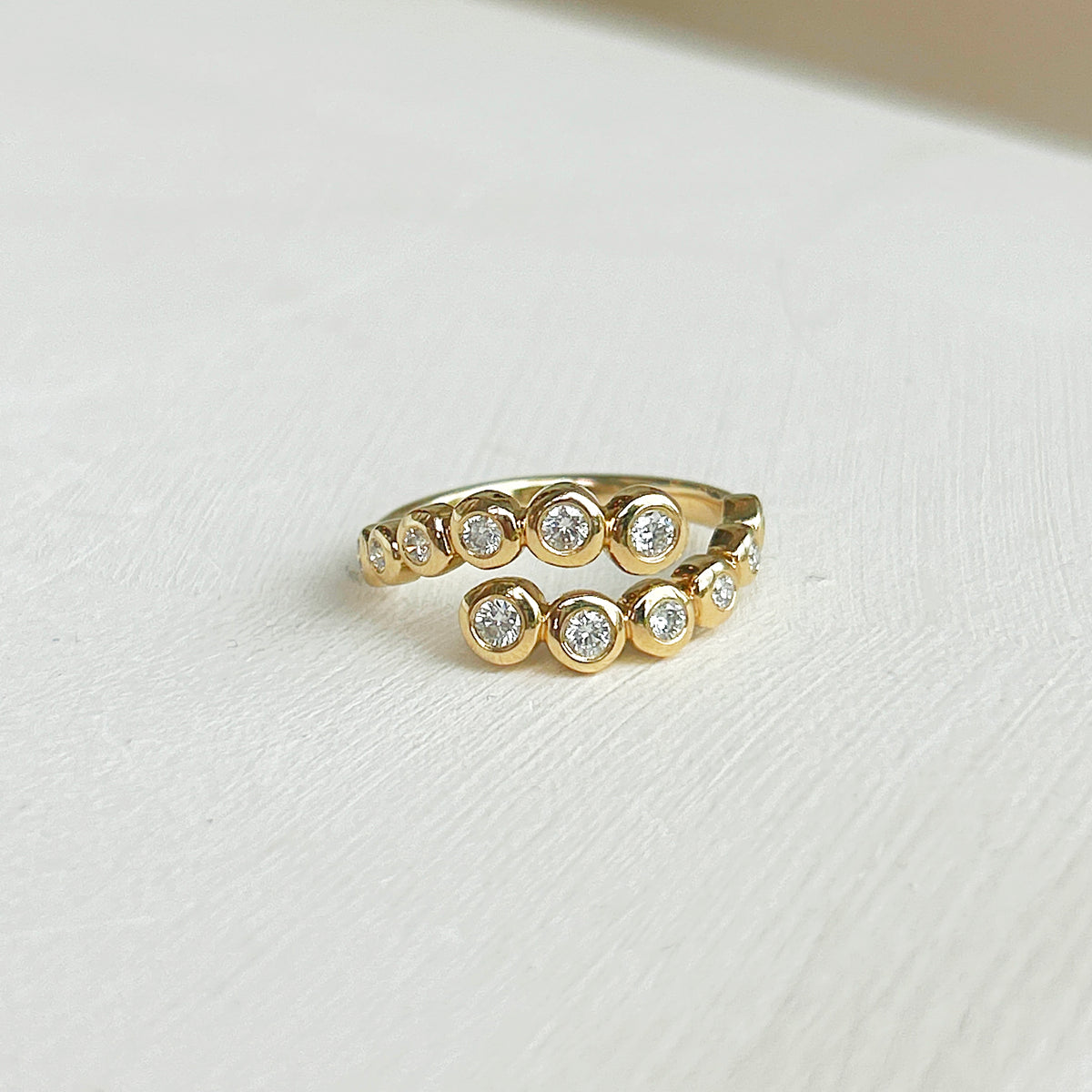 Diamond Pillow Wrap Ring