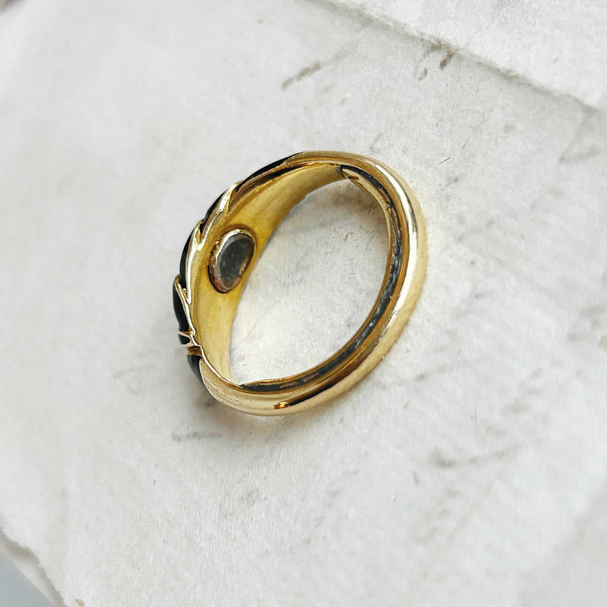 18k Victorian Memento Mori Pearl Ring