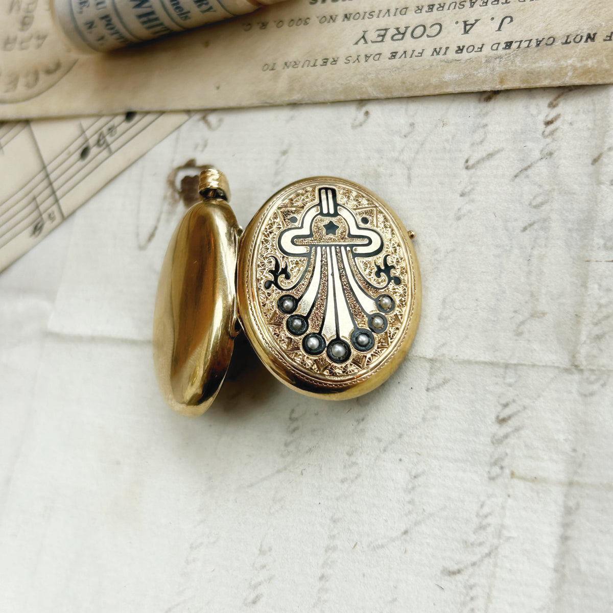 Victorian Mystery in the Sky, Seed Pearl Locket