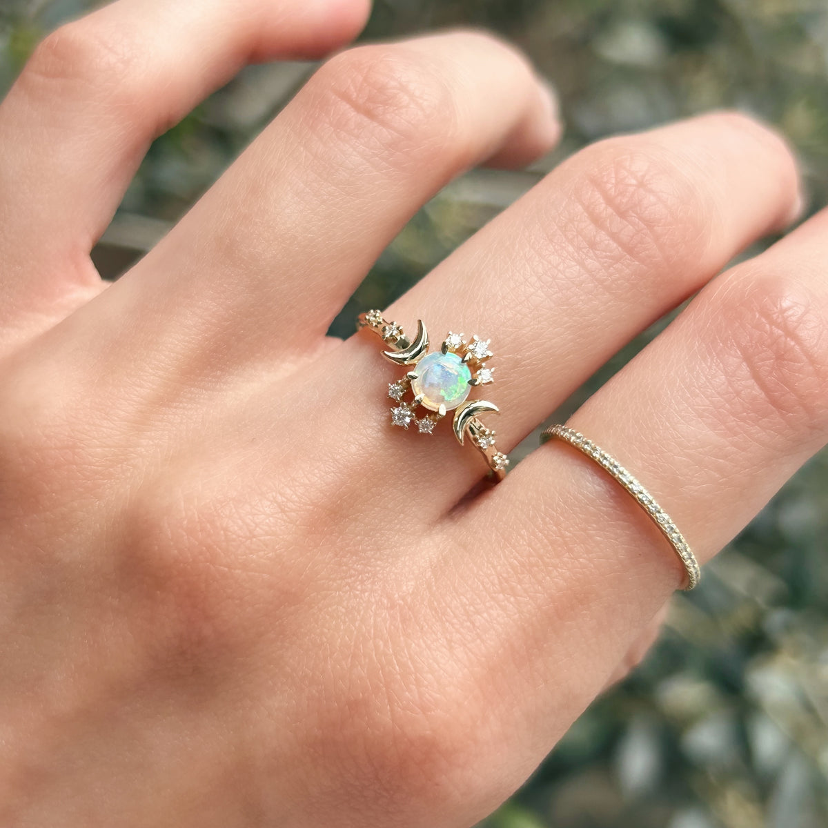 Wandering Star Ring in Opal