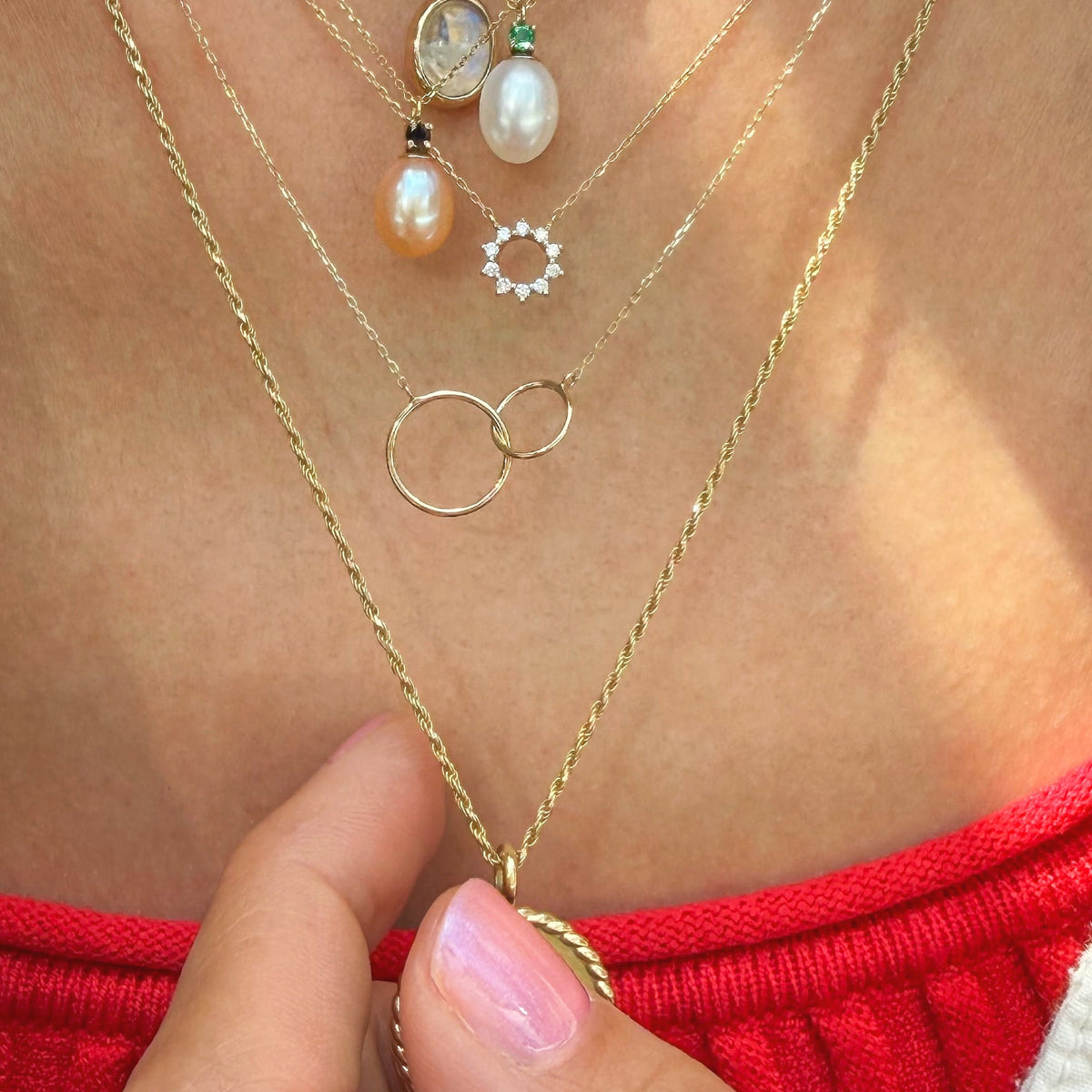 Harmony, Interlocked Circles Necklace