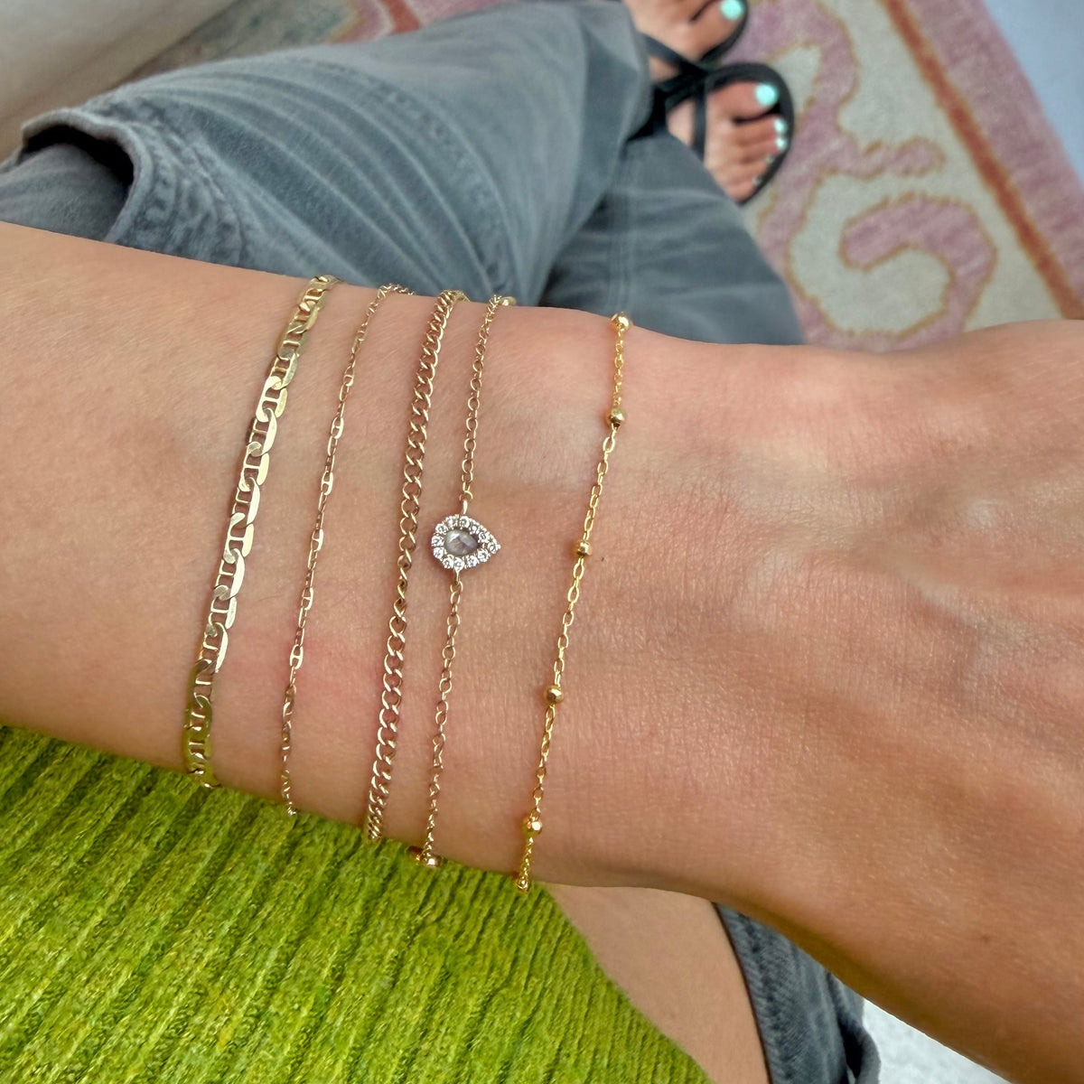Second Chance, Dainty Saturn Bracelet (Final Sale)