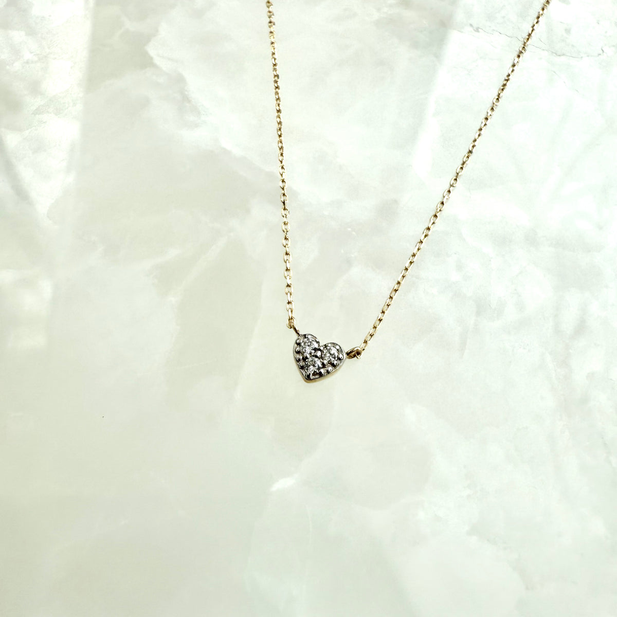 Sweetheart, Tiny Diamond Heart Necklace