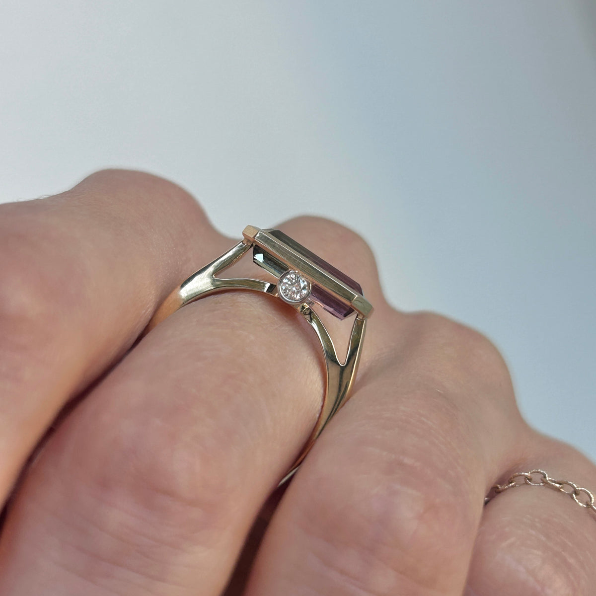 Codona, Bi-Color Tourmaline & Diamond Ring