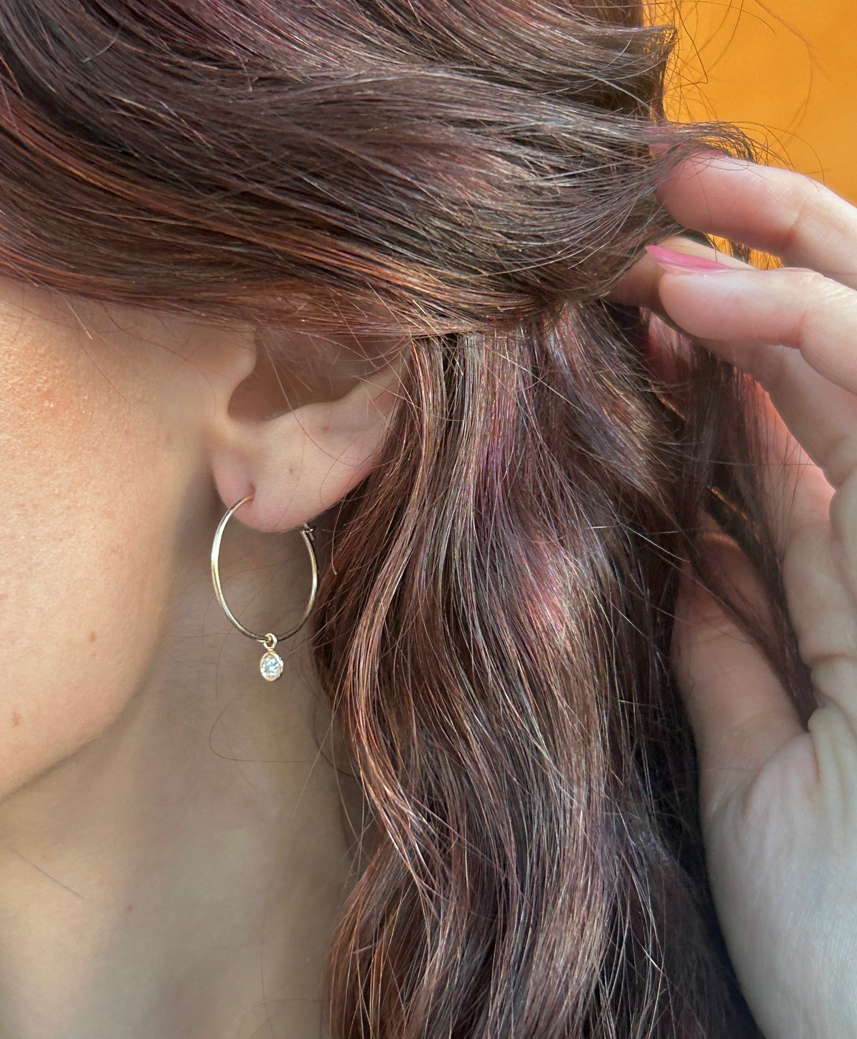 Ari, Diamond Drop Spring Hoops