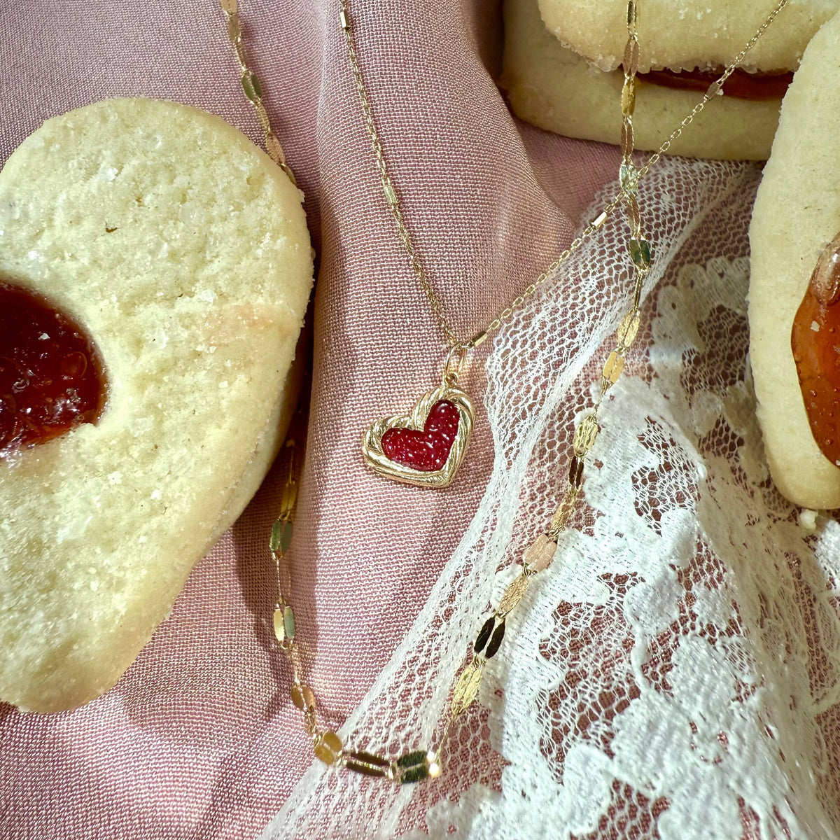 Linzer, Enamel Heart Cookie