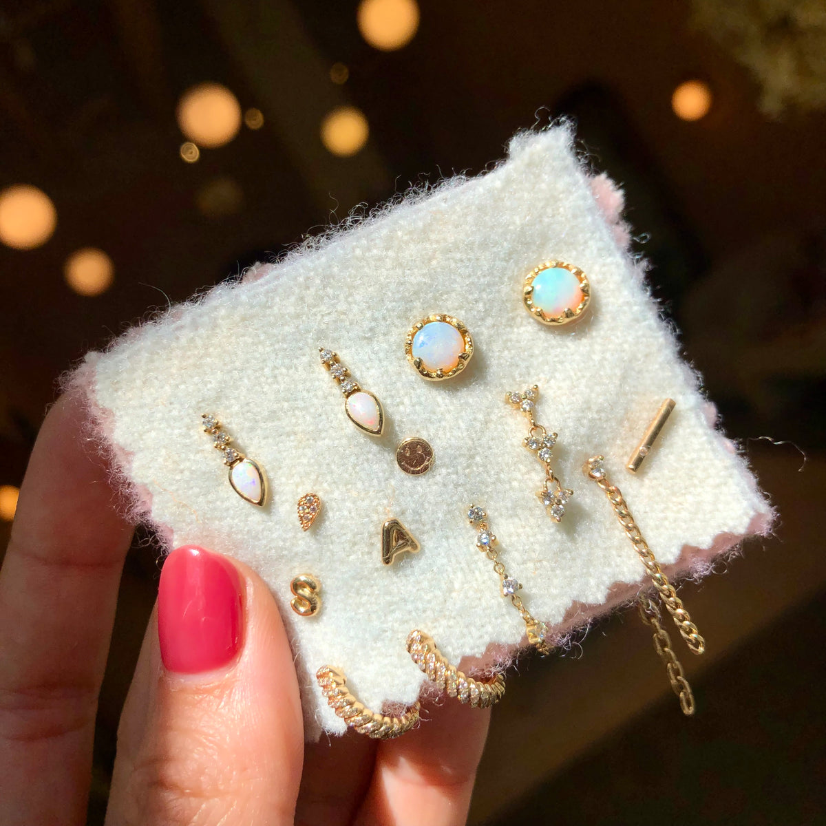 Opal Diamond Earrings (Final Sale)
