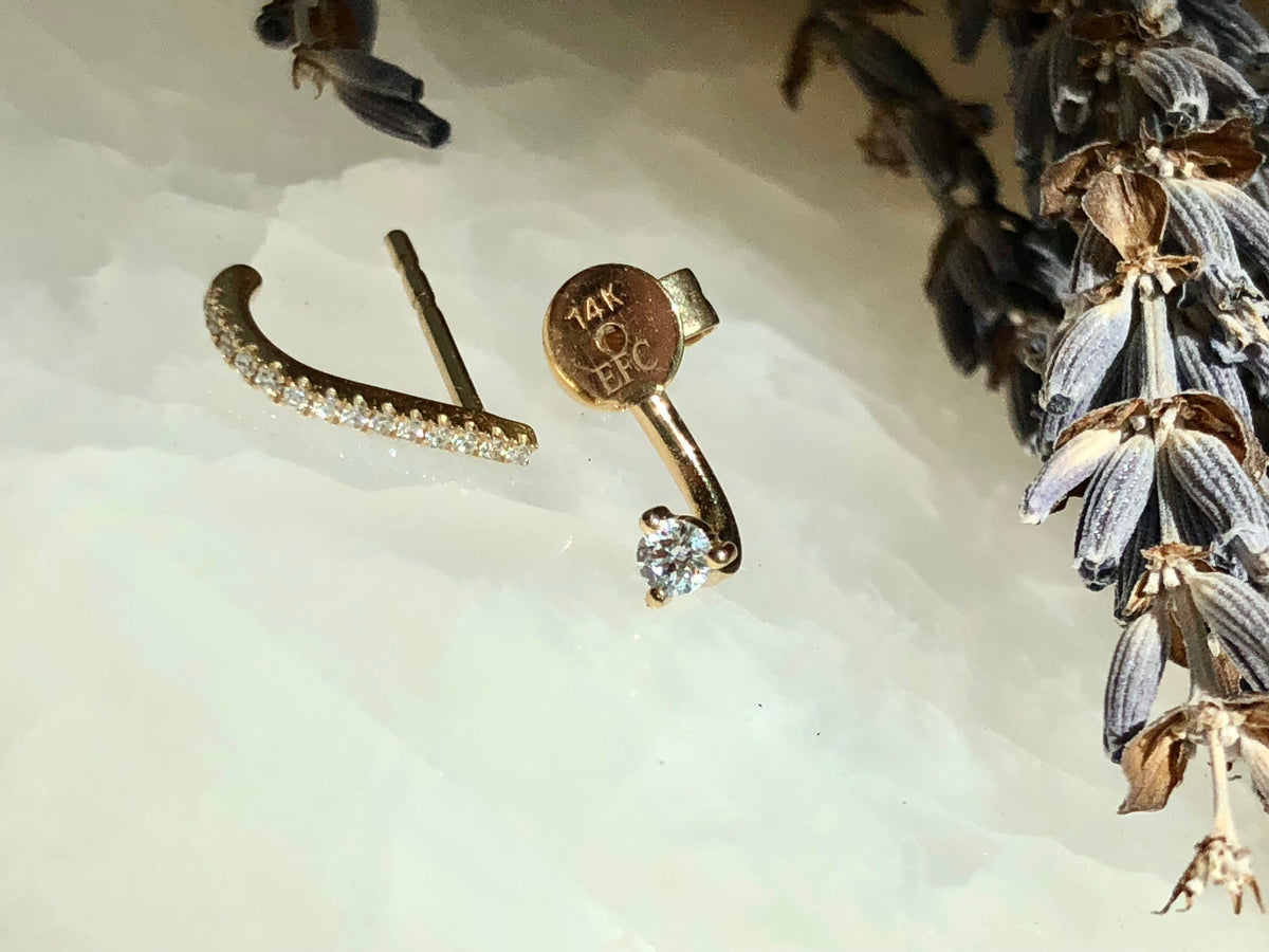 Illusion, Prong Set Diamond Earring (Final Sale)