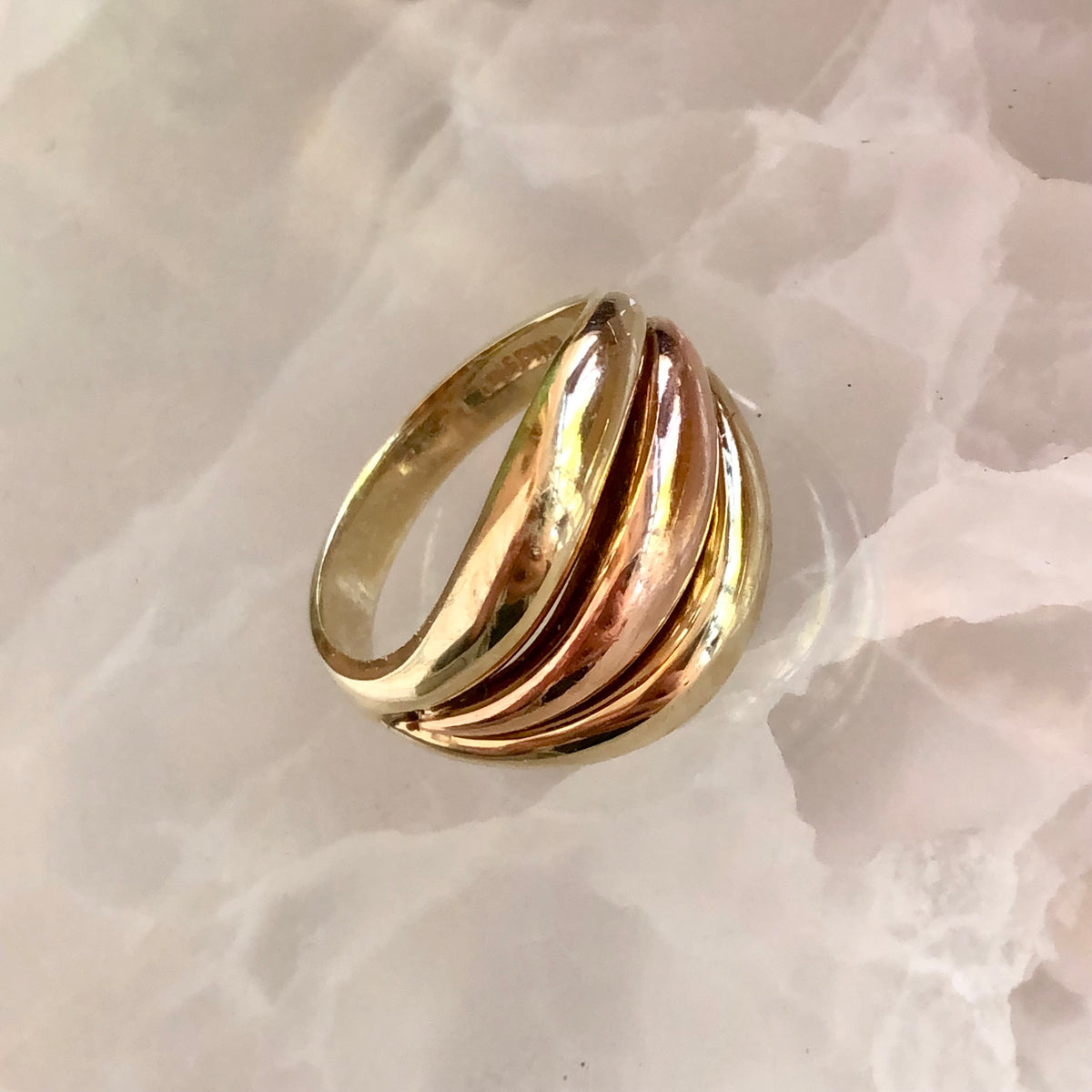 Vintage Two-Tone Swirl Ring (Final Sale)