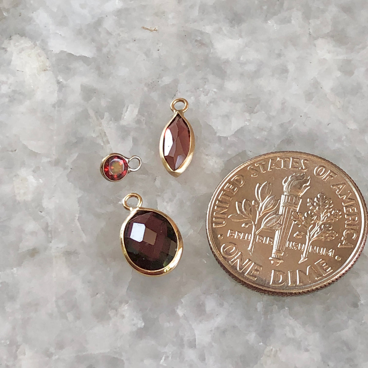 18K Garnet Birthstone Charm (January)