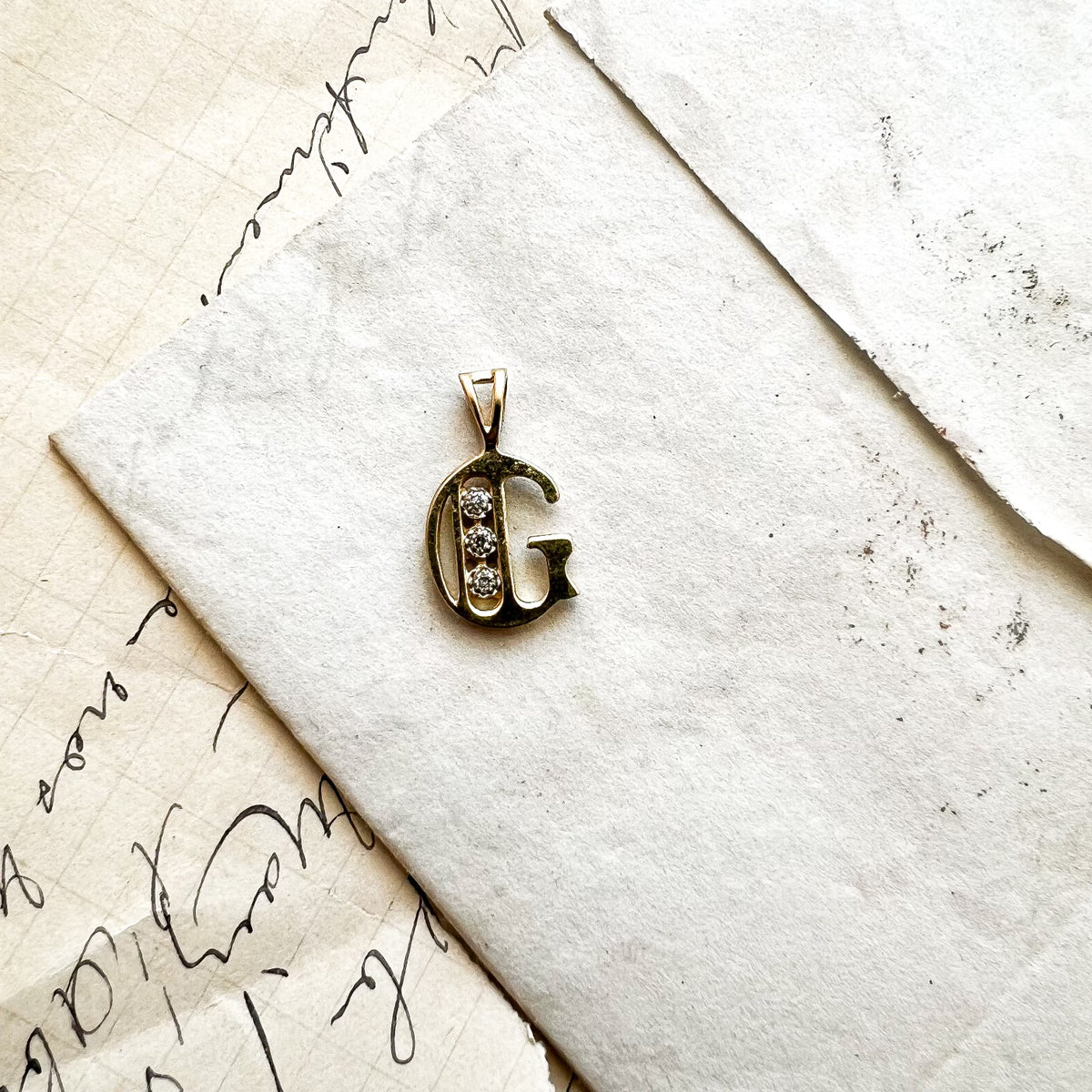 Vintage Letter Charm